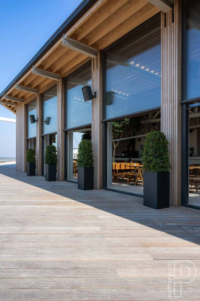 Bouvy M 30x30/60 wysoka donica kolumnowa szara