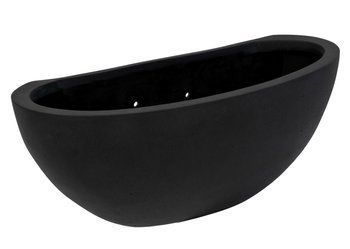 Mini Dorant Wally L 43x17/16 doniczka ścienna owalna czarna kamienna