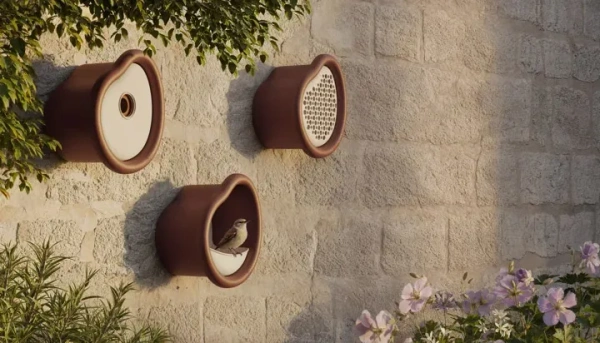 Organic hotel dla owadów brązowy chestnut brown