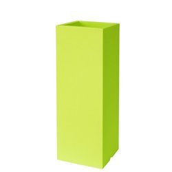 KUBE HIGH SLIM 25x25/70 wąska wysoka donica zieleń wiosenna acid green