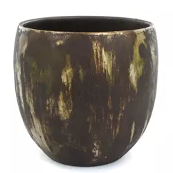Roel 37/35 ceramiczna donica zielonosrebrna
