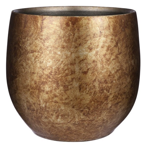 OLIVER 33/31 doniczka ceramiczna złota metaliczna