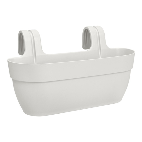 Vibia Easy Hanger L 46x24/27 doniczka na poręcz długa biała silky white