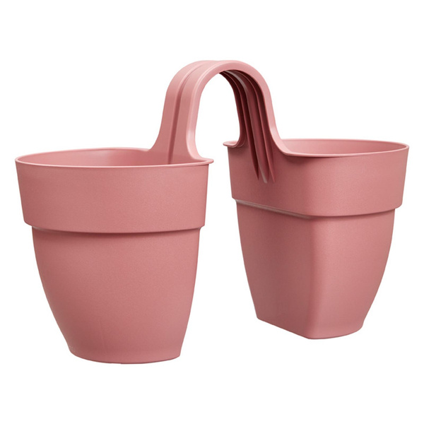 Vibia Flower Twin 21 doniczka dwustronna balkonowa różowa dusty pink